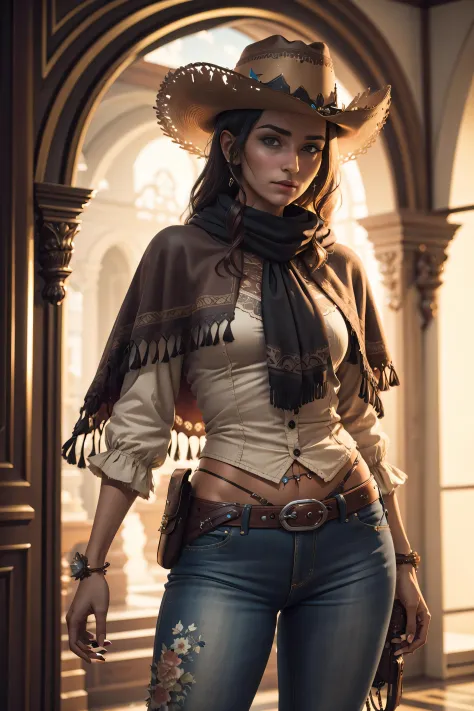 (best quality:1.6), (masterpiece:1.2), highres, absurdres, detailed, intricate,
(detailed saloon:1.4), rough cowboy western rpg ...