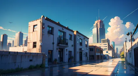 (empty roof，the background is the cityscape of marakaesz)