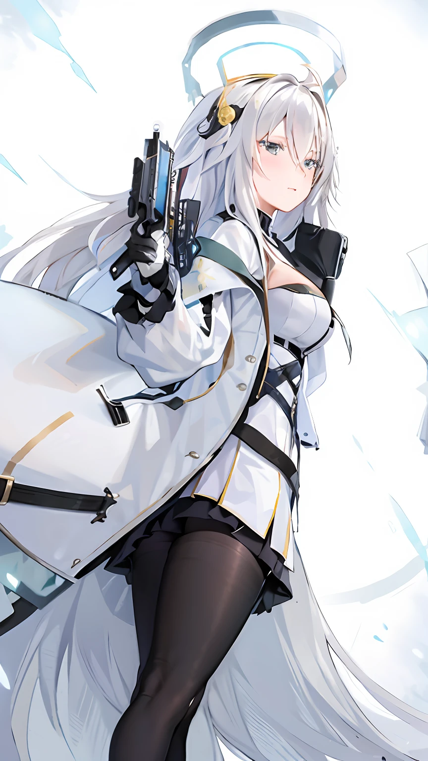 anime girl with a gun and angel wings, from girls frontline, girls frontline style, Fine details. Girl Front, Kantai collection style, Girls Frontline CG, Best anime 4k konachan wallpaper, From Arknights, azur lane style, Girl Front, kancolle, girls frontline universe, Female action anime girl, A scene from the《azur lane》videogame