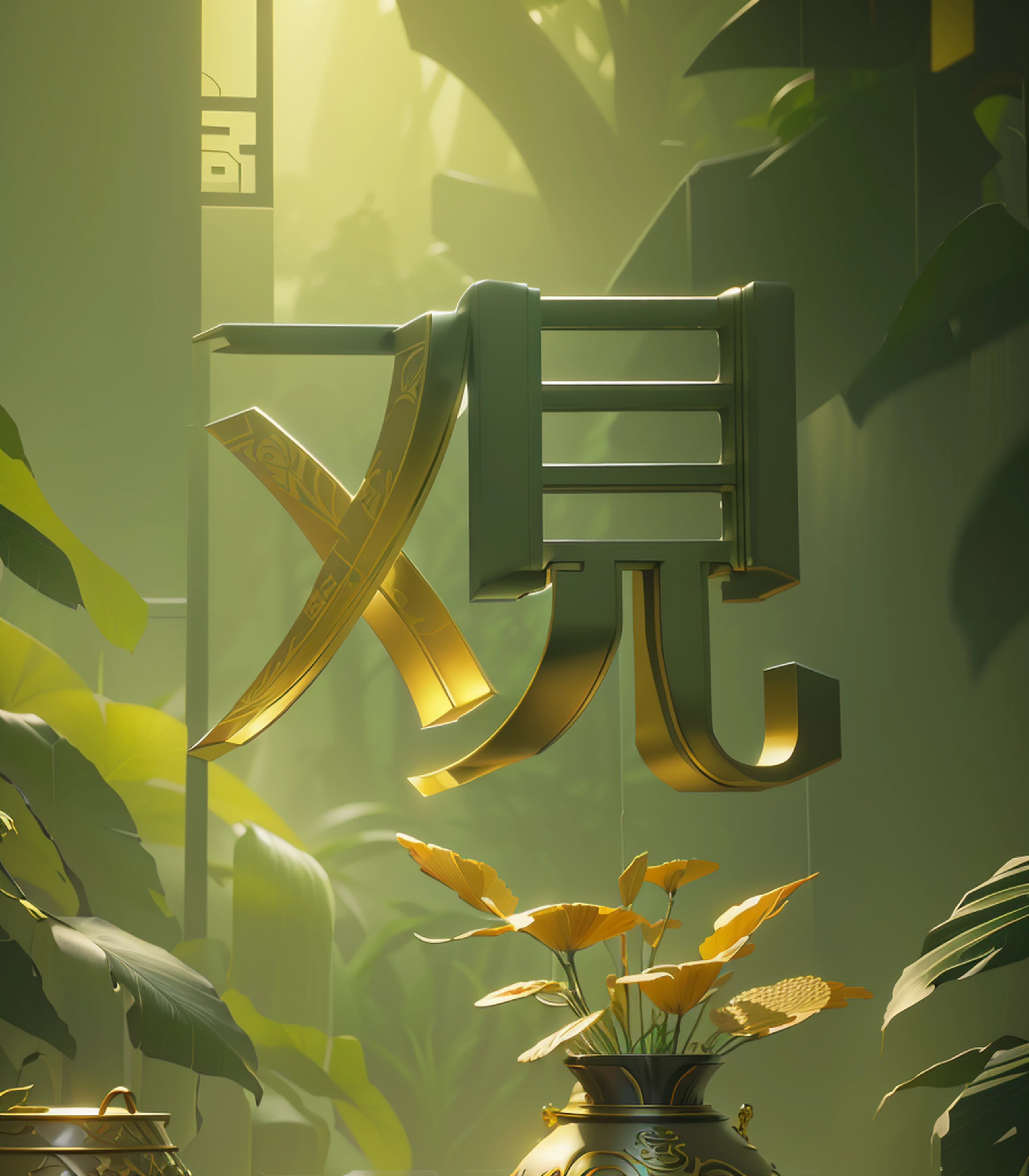 Do not vase，3 d render stylized, trend on behance 3 d art, trend on behance 3d art, stylized 3d render, Stylized 3 D, G Liulian art style, art nouveau jungle environment, rendered in cinema 4 d, Rendered in Cinema4D, daily render，Super lots of detail，Wrapped in metal，Tyndall light effect，Hyper-realistic，Realiy，filmposter，18k,Virtual engine rendering，Blender rendering，adobe photoshop:2,depth of fields
