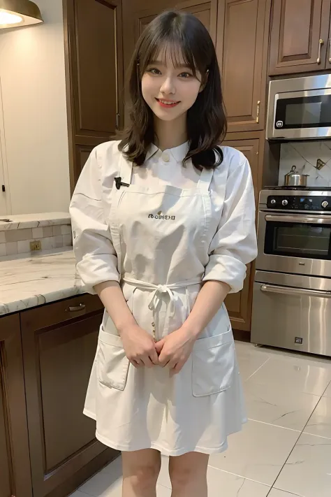 a woman is cooking、(kitchin_apron:1.wear 3)、good hand、4k、hight resolution、​masterpiece、top-quality、cap:1.3、((hasselblad photo))、...