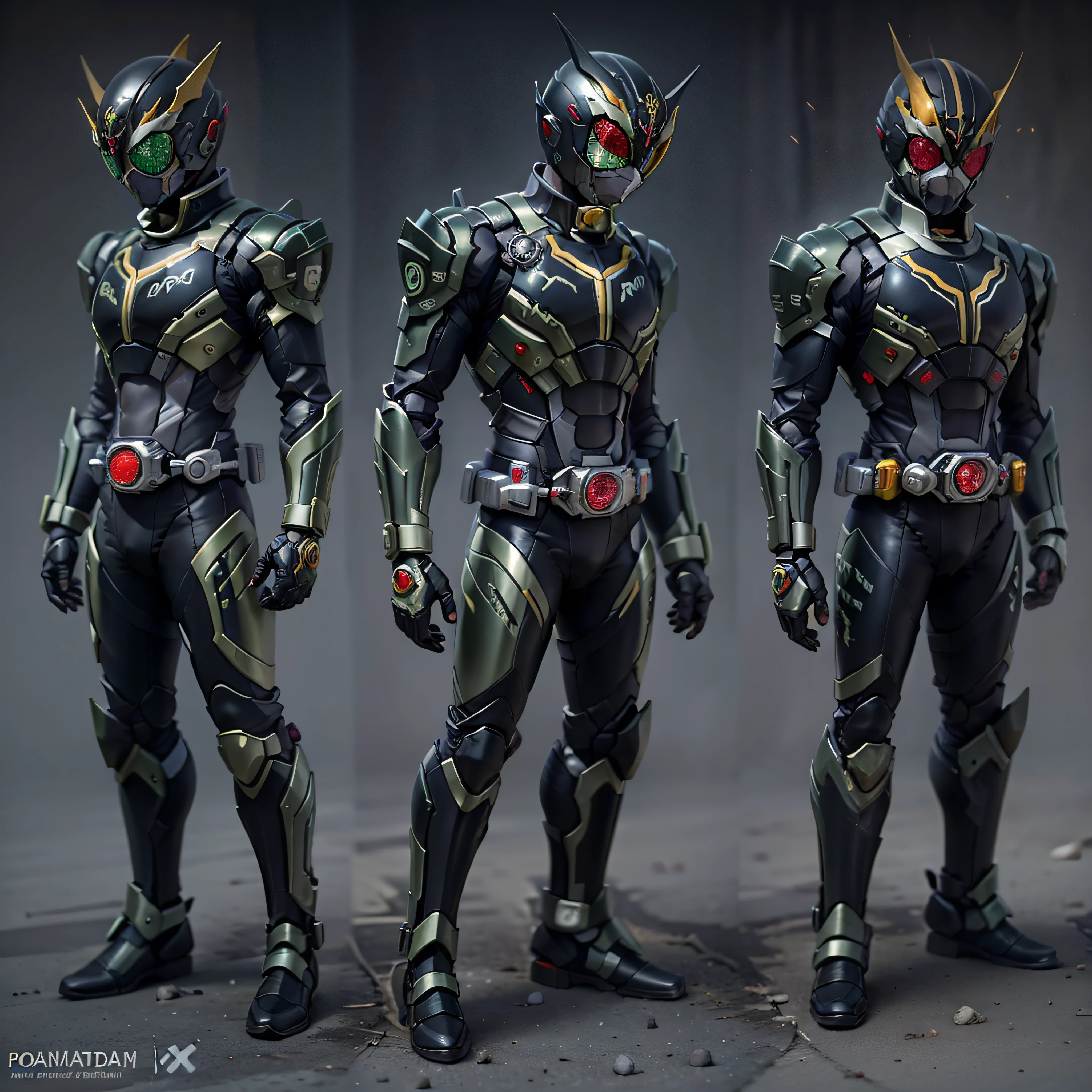 Black Kamen Rider, Silberne Rüstung, graue und schwarze Kleidung, black TechSuit, Geheimagent, Roboter