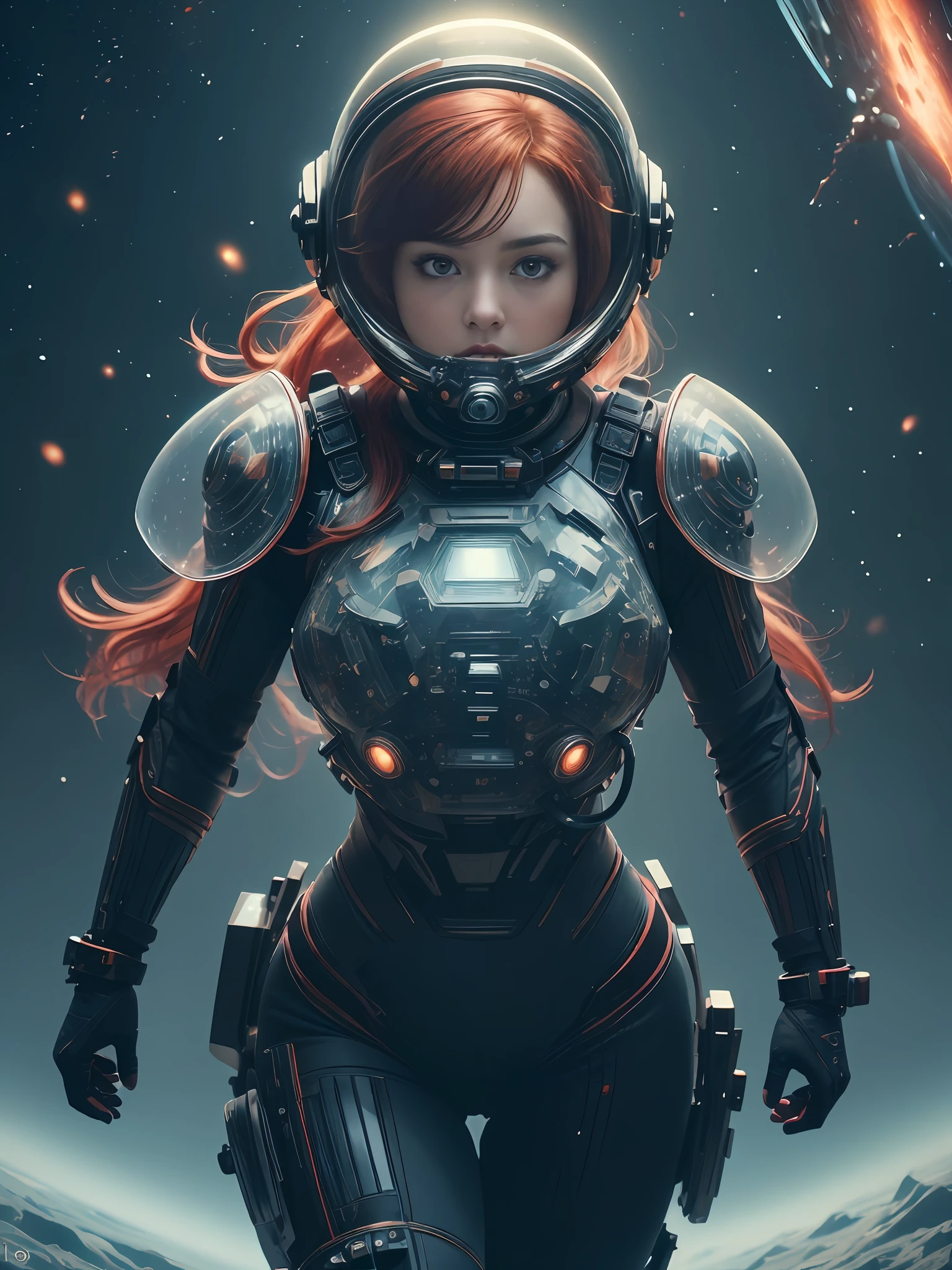 best quality, particle effect, raytracing, scening lighting, perfect lighting, masterpiece ,(female space soldier, wearing red and black space suit, helmet, tined face shield, rebreather, accentuated booty) ,8k resolution, pretty face, chubby body, voluptous, wide hips, perfect face,, Intricately detailed cinematic film still, cute, perfect face, (highly detailed, hyperdetailed), natural lighting, red hair, alien planet backround, perfect eyes, full body, cinematic film still from Gravity 2013, best quality, particle effect, raytracing, scening lighting, perfect lighting, masterpiece ,beautiful female space fairer looking out at the horizon, pov ,8k resolution, pretty face, chubby body, voluptous, wide hips, perfect face,, Intricately detailed cinematic film still,cute, perfect face, (highly detailed, hyperdetailed), natural lighting, red hair, alien planet backround, perfect eyes, full body, tentalce sex, eurasian facial features