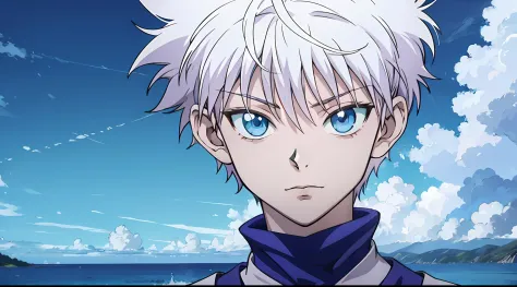 Anime character with blue eyes in water, wallpaper anime blue water, Anime Art Wallpaper 8K, Melhor Anime 4K Konachan Wallpaper,...