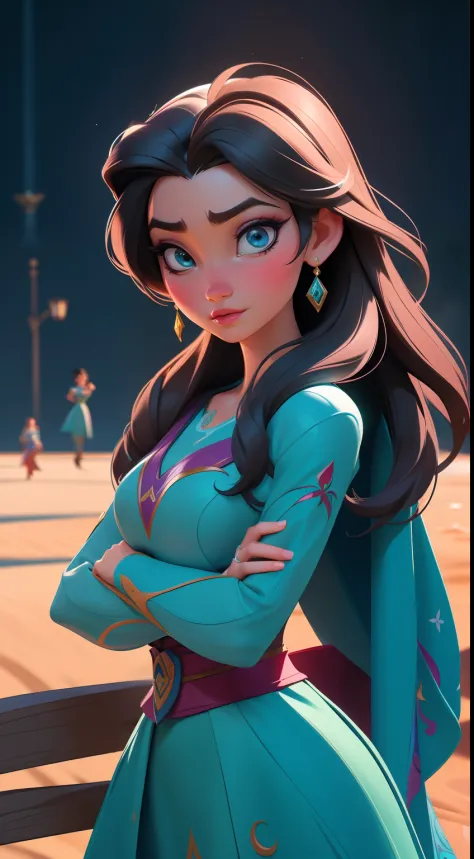 Elsa-Mulan Fusion, Mesclando modelos, melting, Roupas da Mulan, 1girl, Beautiful, character, Woman, female, (master part:1.2), (...