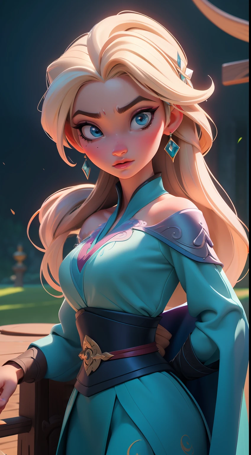 Elsa-Mulan Fusion, Merging models, melting, Mulan&#39;s clothes, 1girl, Beautiful, character, Woman, female, (master part:1.2), (best qualityer:1.2), (standing alone:1.2), ((struggling pose)), ((field of battle)), cinemactic, perfects eyes, perfect  skin, perfect lighting, sorrido, Lumiere, Farbe, texturized skin, detail, Beauthfull, wonder wonder wonder wonder wonder wonder wonder wonder wonder wonder wonder wonder wonder wonder wonder wonder wonder wonder wonder wonder wonder wonder wonder wonder wonder wonder wonder wonder wonder wonder wonder wonder, ultra detali, face perfect