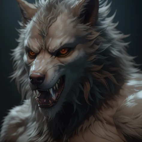 (Masterpiece, Superb Quality, Super Delicate, High Resolution) Werewolf, photo-realistic, octane render, unreal engine, ultra-re...