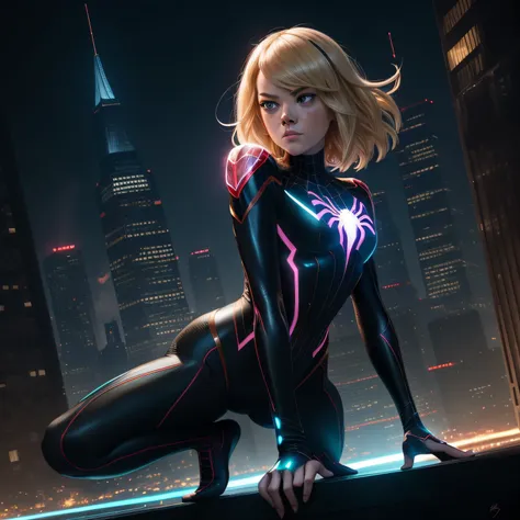 **Emma stone Gwen, Stacy on spider verse, spider-man on spider back ...