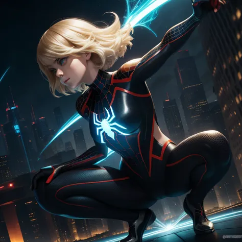 **Emma stone Gwen, Stacy on spider verse, spider-man on spider back ...