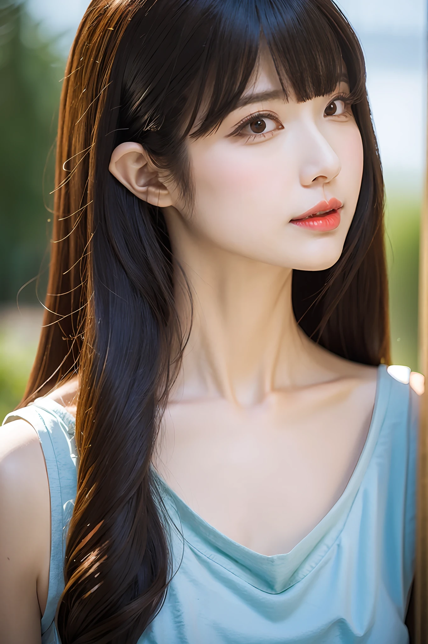 Unbeatable masterpiece，Perfect artwork，（（Perfect female image）），being thin，photorealestic，独奏，longhairwithbangs，（Fidelity：1.4），best qualtiy，超高分辨率，1 mature woman，chinaware，Kpop ido，full bodyesbian,（C cup）， Low neckline, big breasts beautiful, tmasterpiece, Best quality at best, very vey very detailed face, Perfect litthing, 👍独奏, plain face, Best quality at best, 超高分辨率, (realisticlying:1.4), ultra - detailed, tmasterpiece, Best quality at best, ulzang-6500-v1.1