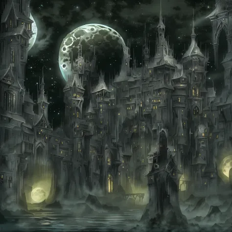 themoon，Black night，Fortress of fantasy