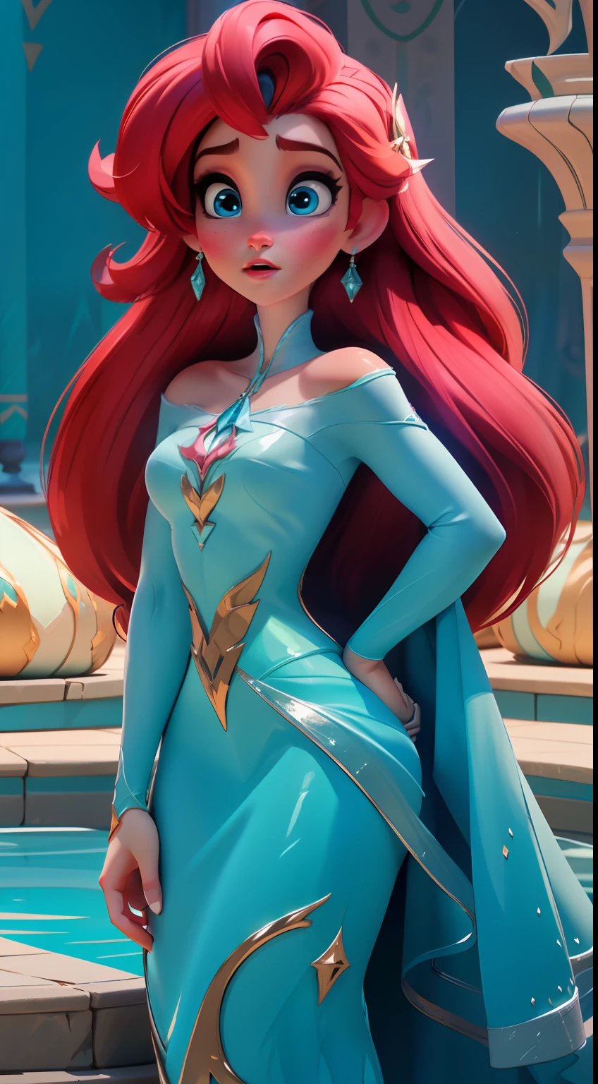 Elsa-Ariel Fusion, Merging models, melting, Ariel&#39;s clothes, 1girl, Beautiful, character, Woman, female, beachfront, (master part:1.2), (best qualityer:1.2), (standing alone:1.2), ((struggling pose)), ((field of battle)), cinemactic, perfects eyes, perfect  skin, perfect lighting, sorrido, Lumiere, Farbe, texturized skin, detail, Beauthfull, wonder wonder wonder wonder wonder wonder wonder wonder wonder wonder wonder wonder wonder wonder wonder wonder wonder wonder wonder wonder wonder wonder wonder wonder wonder wonder wonder wonder wonder wonder wonder wonder, ultra detali, face perfect