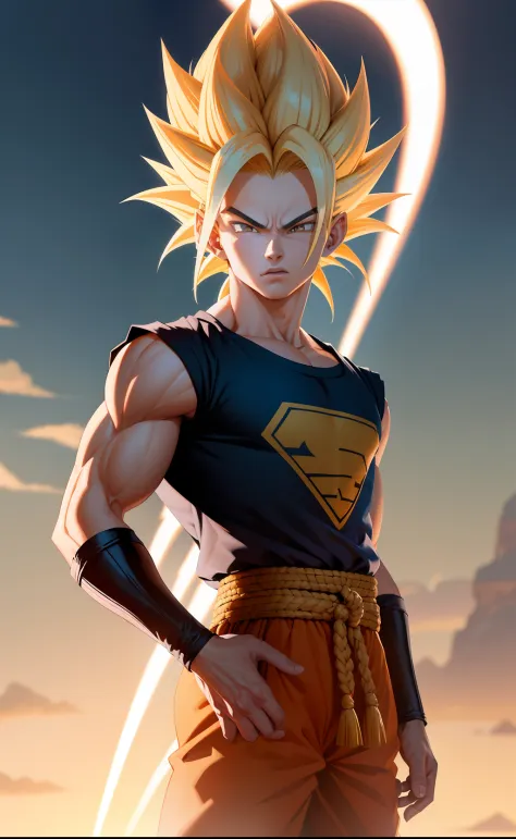 Realistic Super Saiyan Goku - Capitão RGB - Digital Art, Fantasy