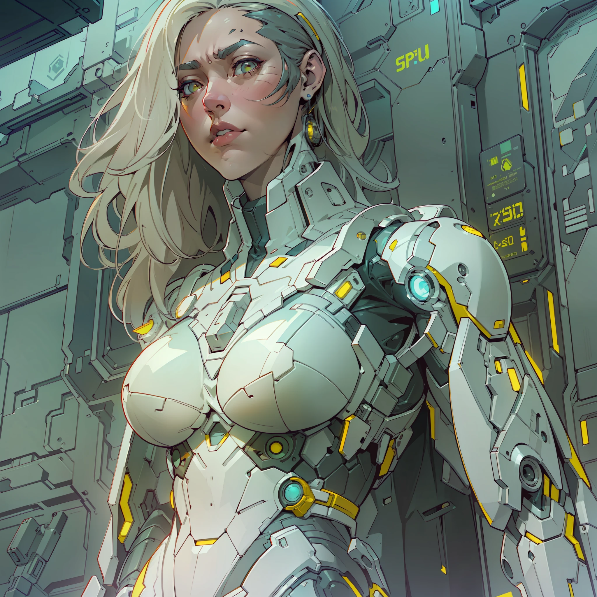 Pale color background，(comic style), (colored line art:1.5), ((Best quality)), ((masterpiece)), (detailed:1.4), 3D, an image of a beautiful cyberpunk female,HDR (High Dynamic Range),Ray Tracing,NVIDIA RTX,Super-Resolution,Unreal 5,Subsurface scattering,PBR Texturing,Post-processing,Anisotropic Filtering,Depth-of-field,Maximum clarity and sharpness,Multi-layered textures,Albedo and Specular maps,Surface shading,Accurate simulation of light-material interaction,Perfect proportions,Octane Render,Two-tone lighting,Wide aperture,Low ISO,White balance,Rule of thirds,8K RAW, (realistic:1.3), (mature adult:1.5),