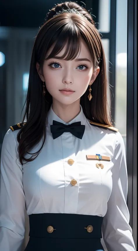（RAW photos，HighestQuali），（dynamicposes)，Full body like，The uniform of a flight attendant，（realisticlying，realisticlying：1.3），Hi...