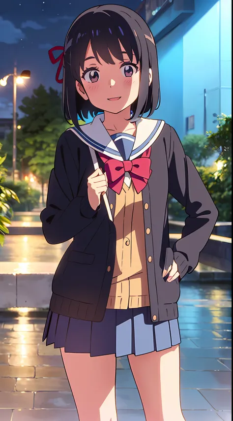 Shinkai Makoto Kimi No Na Wa 1girl Bangs Black Hair Seaart Ai 0155