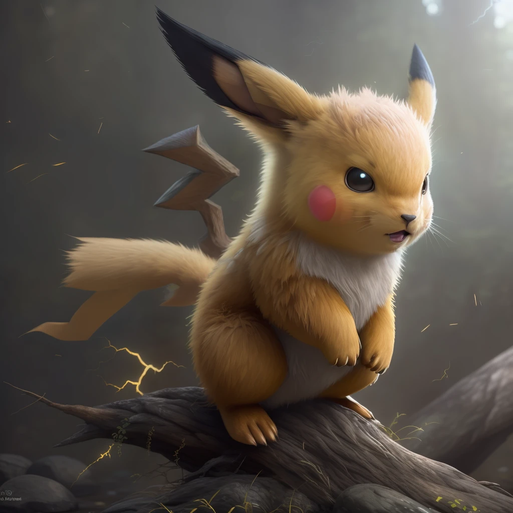 photo of the most beautiful artwork in the world featuring with a yellow and black tail, pokemon, with lightning coming from cheeks, full body 8k unity render, action shot, skin pores, very dark
lighting, heavy shadows, detailed, detailed face, (vibrant,
photo realistic, realistic, dramatic, dark, sharp focus, 8k),
(intricate:1.4), decadent, (highly detailed:1.4),(ultra realistic:1.2), octane render, ((forest background:1.2))