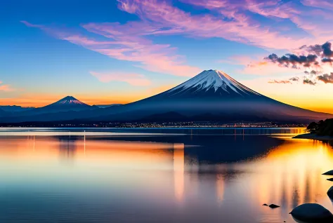 RAW photo of Mt. Fuji，Exquisite and beautiful realistic photos 