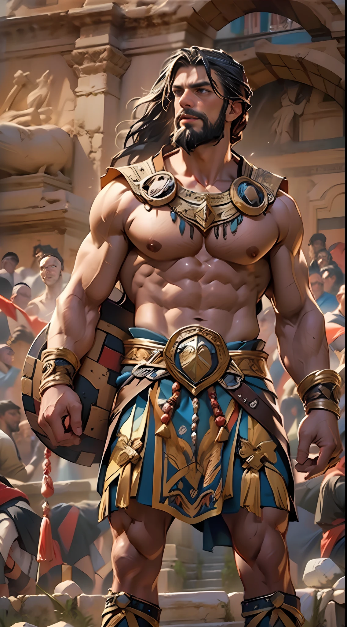 Muscular gladiator, upper body - SeaArt AI