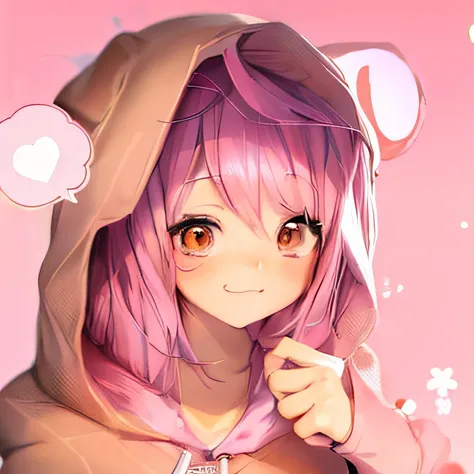 Anime girl pink discount hoodie