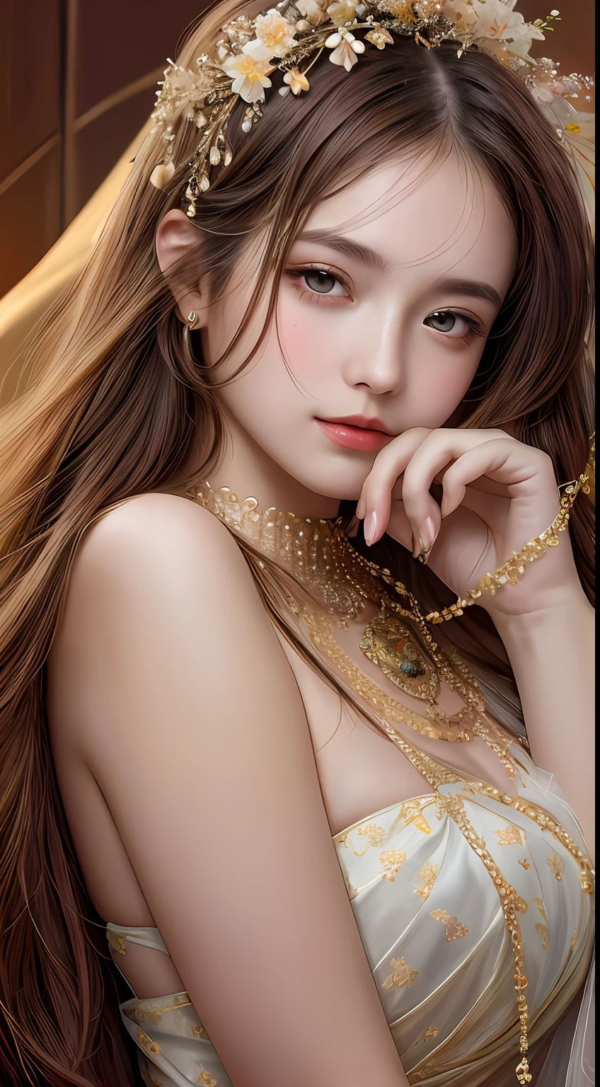 Best Quality, Masterpiece, Super High Resolution, (Realism: 1.4), Original Photo, (Real Skin Texture: 1.3), (Film Grain: 1.3), 1 Girl, Beautiful Eyes and Face Details, Masterpiece, Best Quality, Close-up, full Body, The zodiac art style