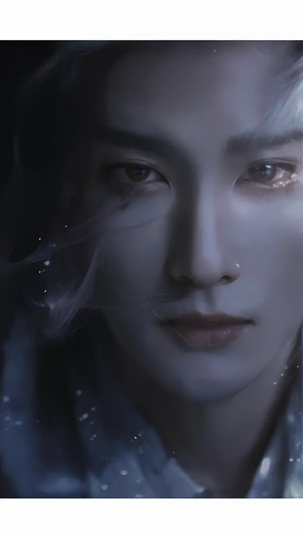 Hyunstayv2, frontal, shimmering, split lips, (silver hair:1.2), (ultra realistic:1.2), (shoulders and chest: 1.2), (close-up photo:1.1), (intricate:1.2), (historical background :1.2), (looking at the viewer:1.2).