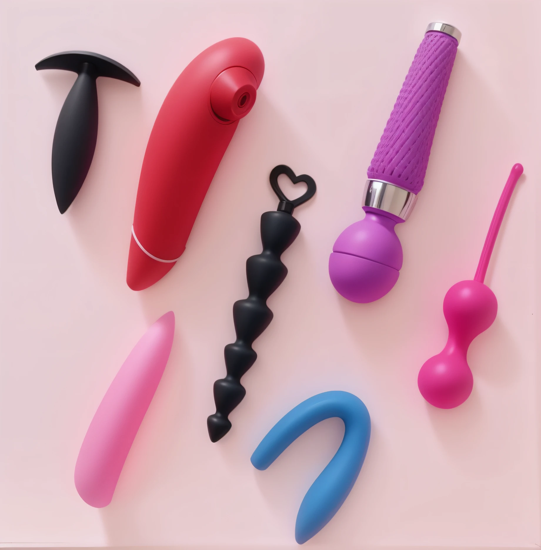 A close up of a variety of different types of sex toys - SeaArt AI