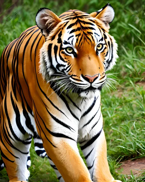 Female tiger with brave Jhonny face