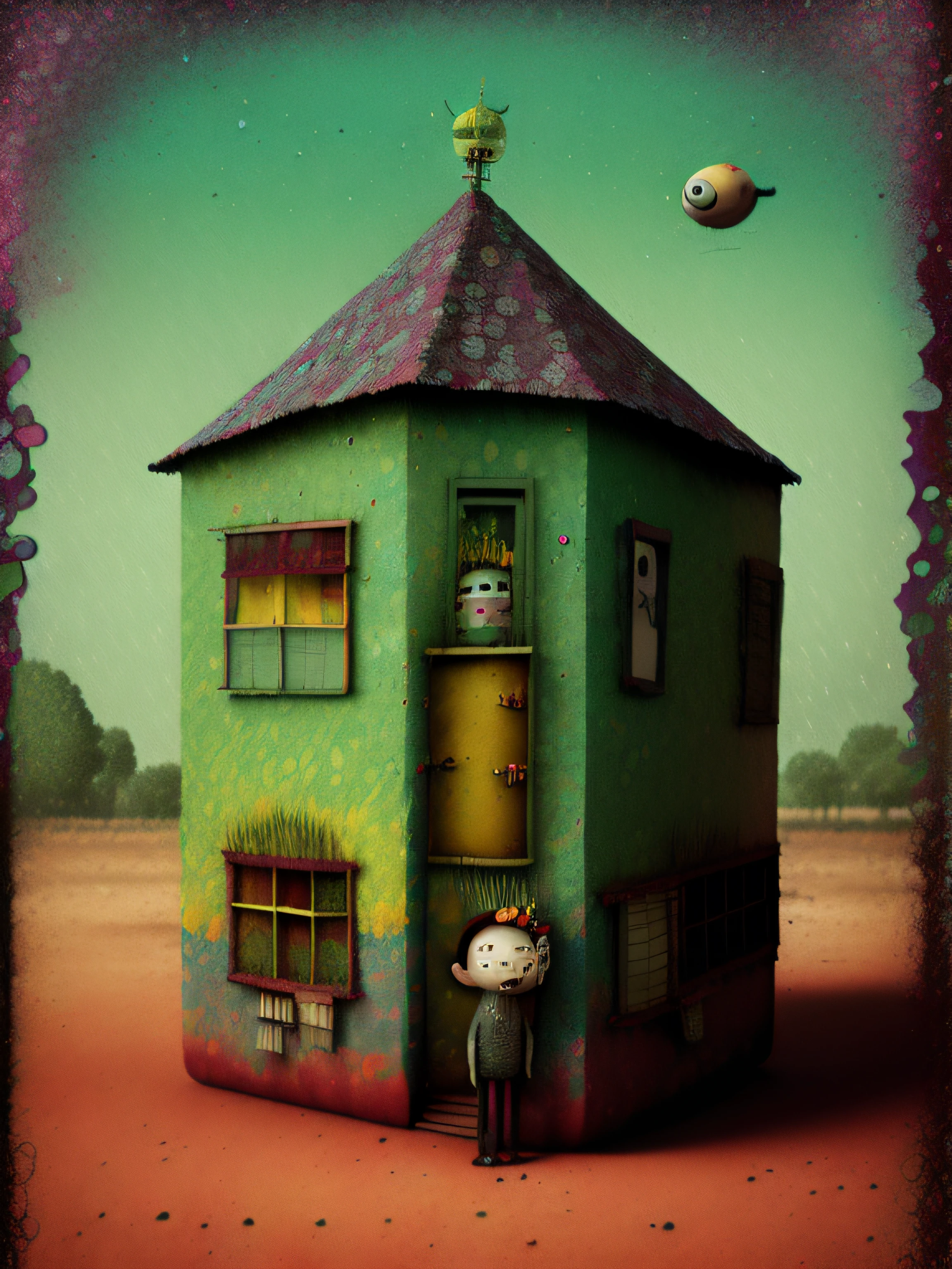 Ein seltsames Haus an der Straße, bunt, punk, Glücklich, optimistisch, Don Hertzfeldt, Der Bosco, Gabriel Pacheco