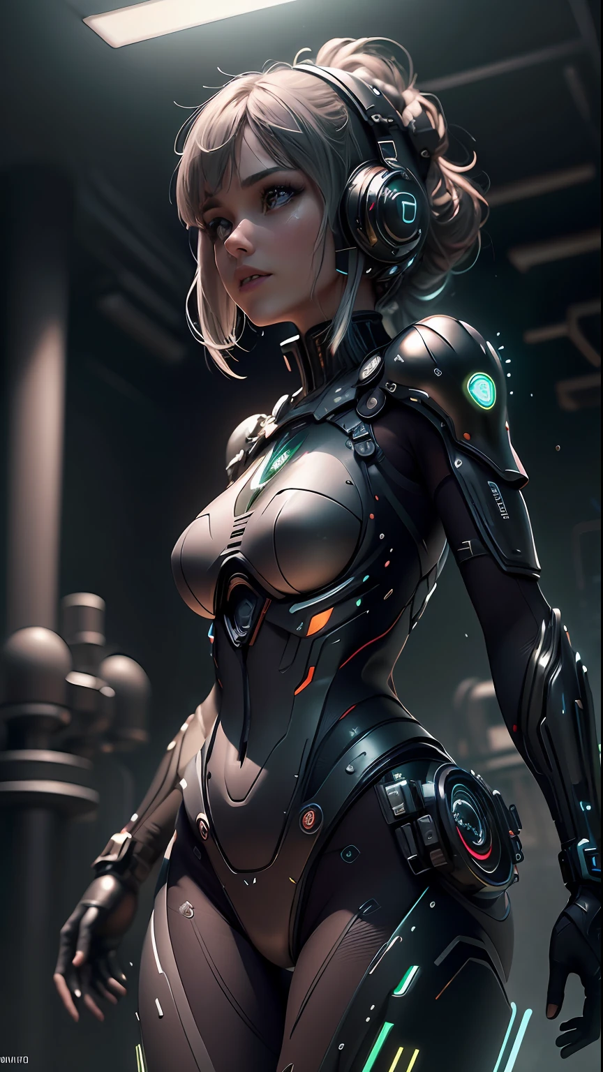 ((best qualityer)), ((Masterpiece artwork)), (detailded: 1.4), 3d, an image of a beautiful cyberpunk woman with thick, voluminous hair, deep decolte, gigante breasts, light particules, anti-technology pure energy chaos, HDR (High Dynamic Range), Ray Tracing ,nvidia RTX,Super Resolution,Unreal 5,Subsurface dispersion,PBR Texture,Post-processing,anisotropic filtering,Depth of field,Maximum clarity and sharpness,Multilayer textures,Albedo and specular maps,surface shading,Accurate Light-Material Interaction Simulation,perfectly proportions,octane render,dual-tone lighting,Wide opening,Low ISO,White balance,thirds rule,8K RAW