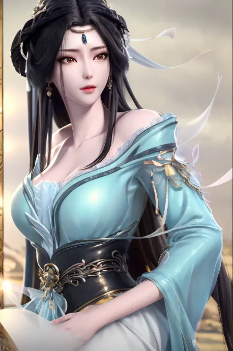 (8k, best quality, highres), (masterpiece, realistic, photorealistic), a beautiful fantasy empress, beautiful and elegant Chines...