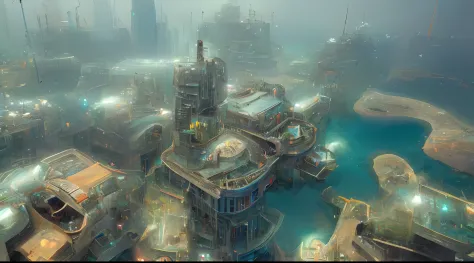 the city of atlantis, a legendary city that is said to have sunk to the bottom of the ocean,