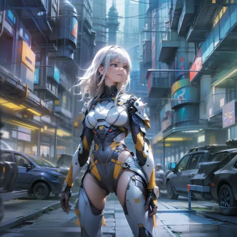 New recreate：
theme：Future Warrior

8k、Illustration of a future warrior in ultra high definition detail。She is beautiful and powerful、Fight as a warrior to protect the world of the future。Hair shines silver、Futuristic equipment and accessories symbolize he...