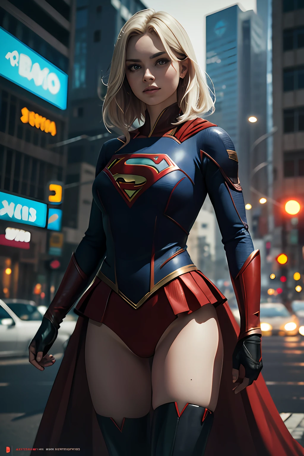 réalisme fantastique, bokeh, ultra détaillé, 2 filles blondes sexy se regardent, porter une tenue sexy de supergirl, poitrine contre poitrine, baiser, cheveux blonds et blonds, yeux bleus, Sous-vêtement, À l&#39;intérieur de la maison, dépôt étroit, contexte détaillé, traje de super cyberpunk .