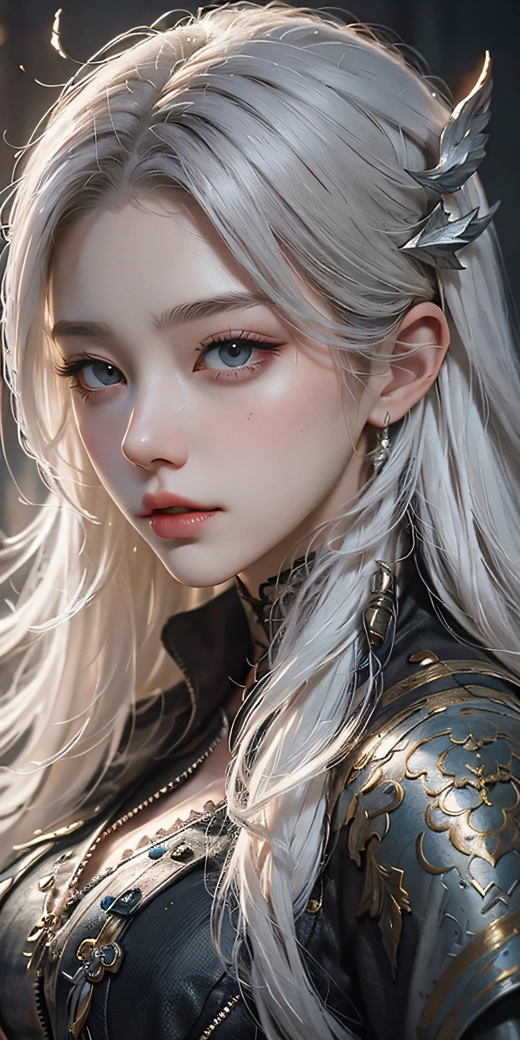 a close up of a woman with white hair and a white mask, beautiful character painting, guweiz, artwork in the style of guweiz, white haired deity, by Yang J, epic exquisite character art, stunning character art, by Fan Qi, by Wuzhun Shifan, guweiz on pixiv artstation