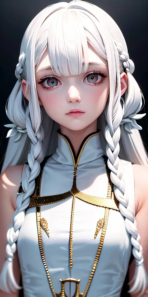 best quality, masterpiece,white hair, gold eyes,white clothes - SeaArt AI