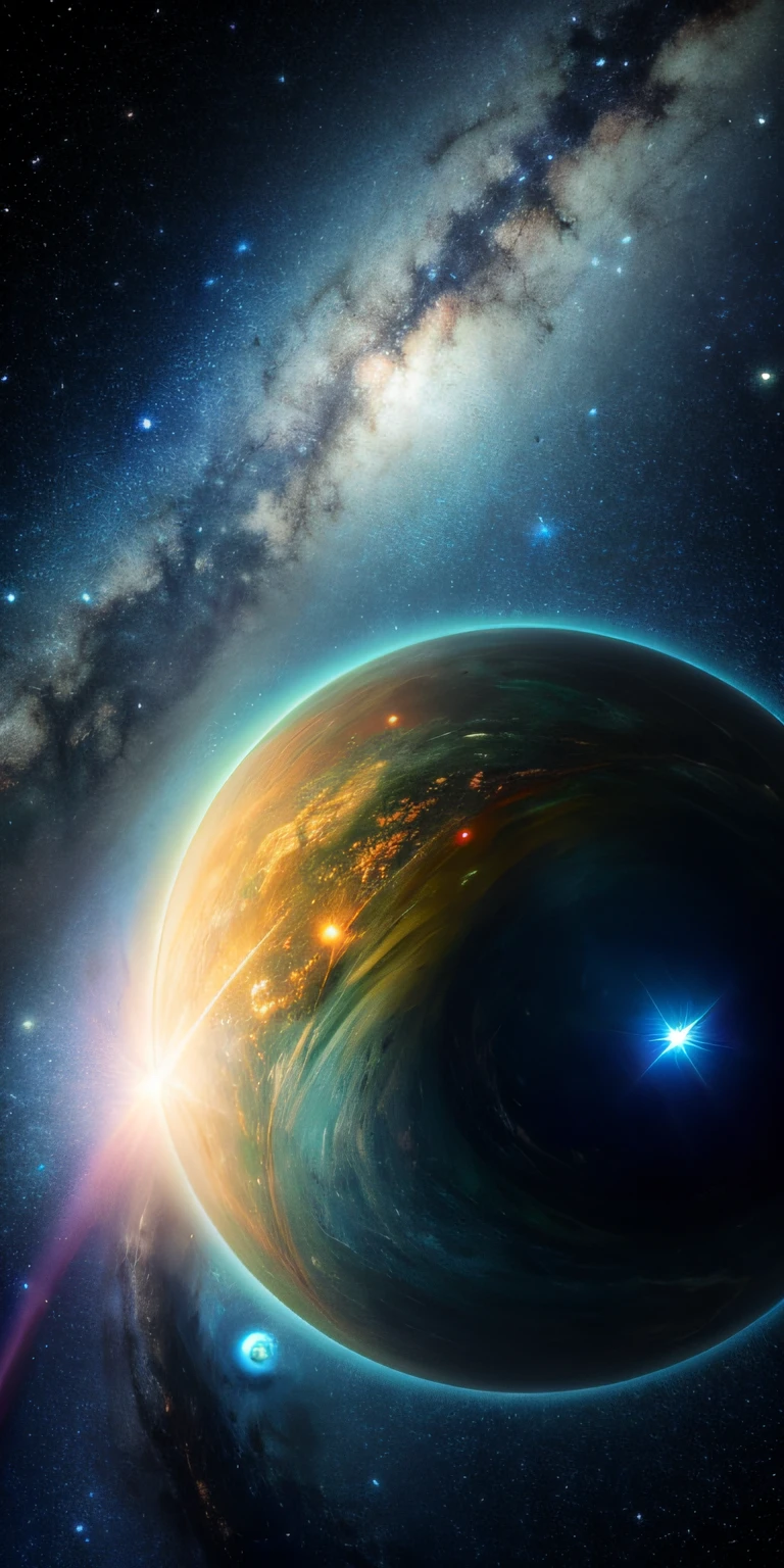 Masterpiece, Best quality, High quality, Extremely detailed Cg Unity 8K wallpaper, Depth of field, hdr,,Photorealistic,Extremely detailed, Intricate, High detail, Universe, space, milky ways, stars, planetes, astronault, kosmos, Celestial, Starcloud, black hole, solar system, cosmic rays, supernova, Deep space, astronomical objects