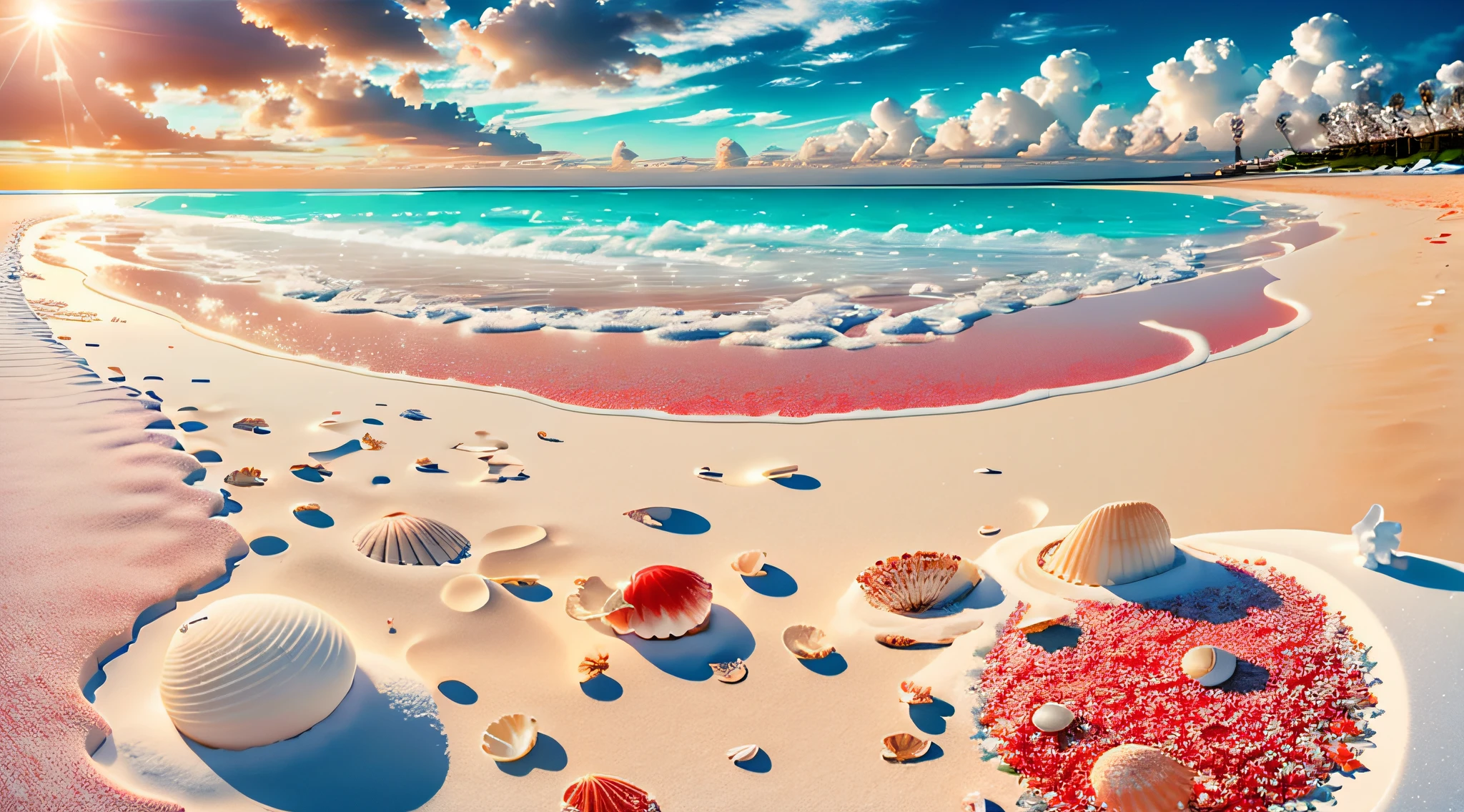 リアルマリン❤イルカちゃんと星砂ビーチの貝殻スクエアのヘアゴム♡ リアルマリン❤イルカちゃんと星砂ビーチの貝殻スクエアの