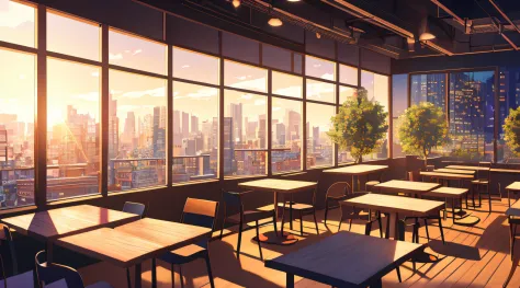 (masterpiece), (best illustration), (no humans), anime background, coffee shop, ring lighting , rim lighting,(extremely detailed...