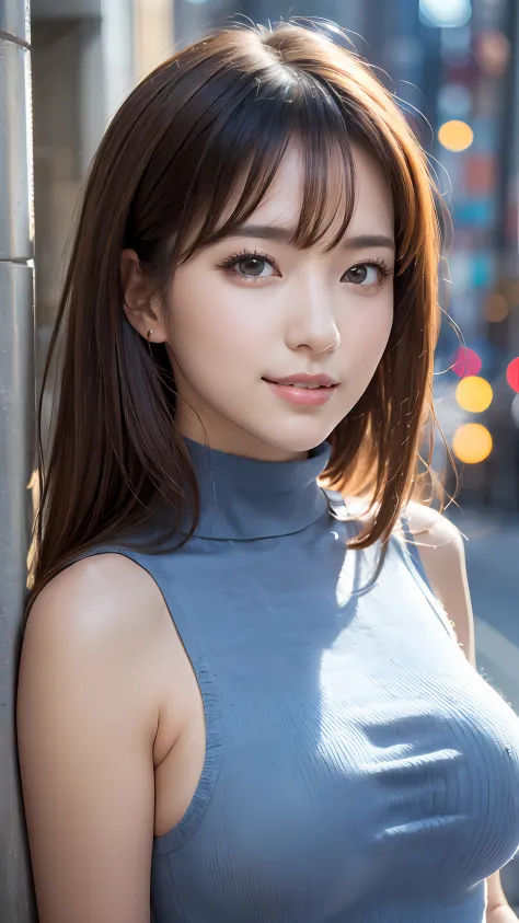 (8K, 超A high resolution, Best Quality, masutepiece:1.2)、RAW portrait of japanese girl、超A high resolution、top-quality、 (huge-brea...