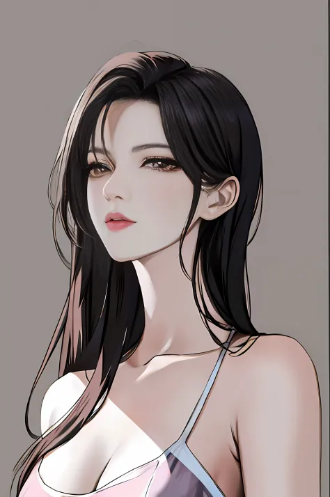 tmasterpiece，best qualtiy，（Very detailed CG unity 8K wallpaper）（best qualtiy），（Most Best Illustration），（Best shadow）1womanl，Wear sexy pajamas，Light and shadow tracking，ultra-detailliert ，bold lineart, clean lineart, Simple lines of art, intense line art, l...