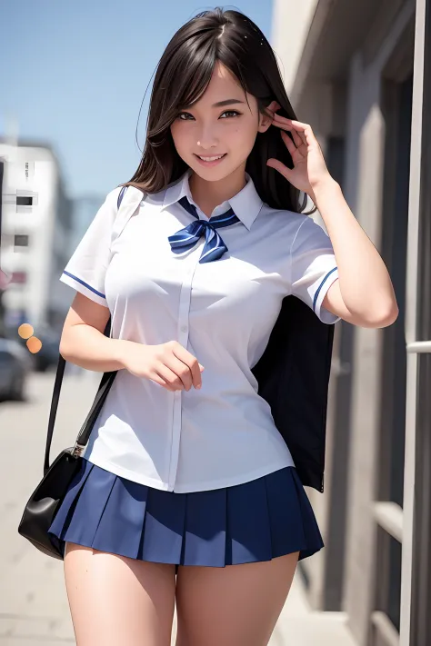 (8K), (Best Quality: 1.2), (Realistic), (Photorealistic: 1.37), Ultra High Definition, 1 Girl, Cute, Smile, Closed Mouth, Beauti...