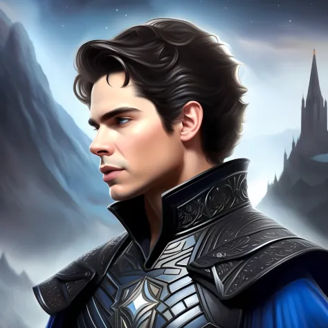 rompt: “In the mystical realm of Prythian, a captivating and enigmatic figure, Rhysand, the High Lord of the Night Court, beckons artists to portray his complex and alluring presence. Transport yourself into the world of Sarah J. Maas’ A Court of Thorns an...
