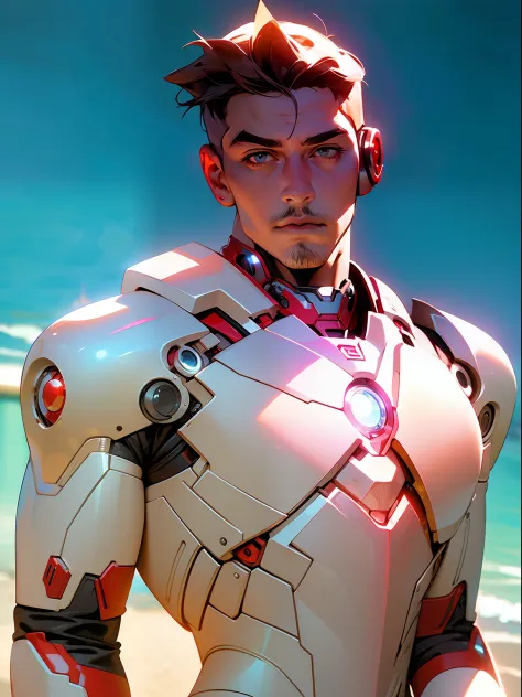 "a breathtaking and awe-inspiring digital portrait of ironman, capturing the essence of his iconic character in a stunning and b...