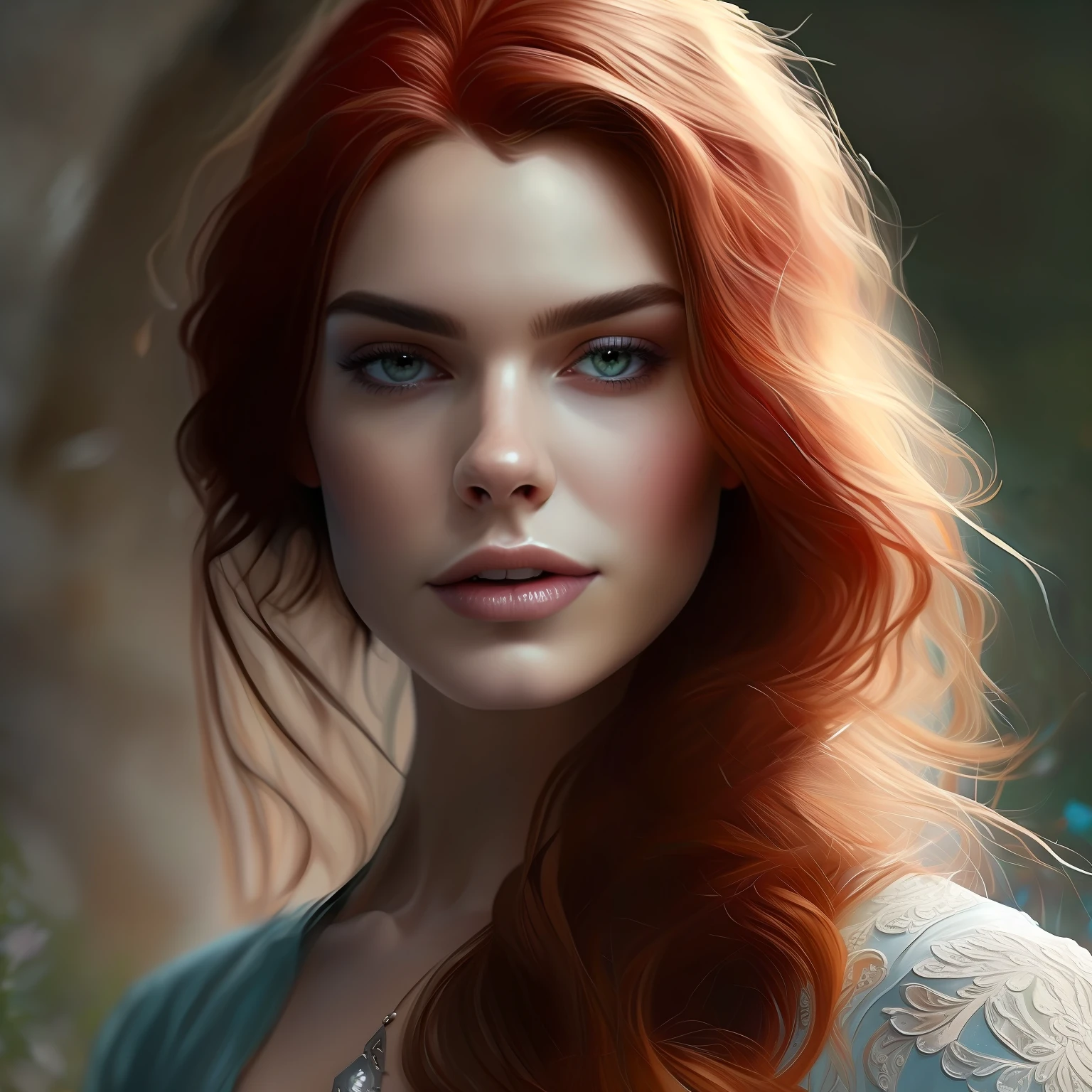 Step into the enchanting world of Sarah J. Maas' A Court of Thorns and Roses series and unleash your artistic prowess to capture the essence of Feyre, the resilient and extraordinary protagonist. With her fiery red hair cascading around her determined face, depict the fierce determination and inner strength that defines her. From the intensity of her emerald-green eyes to the subtle freckles adorning her porcelain skin, every meticulous detail tells a story of resilience and growth. Set the scene amidst the mystical realm of Prythian, where lush forests, delicate blossoms, and hidden secrets await. Let the background illuminate the beauty of the Spring Court and its idyllic landscapes, with vibrant colors and blooming flowers reflecting the rebirth and transformation Feyre embodies. As the artist, capture the spirit of this captivating character, evoking a sense of wonder and admiration among viewers, as they delve into her journey of love, sacrifice, and self-discovery."