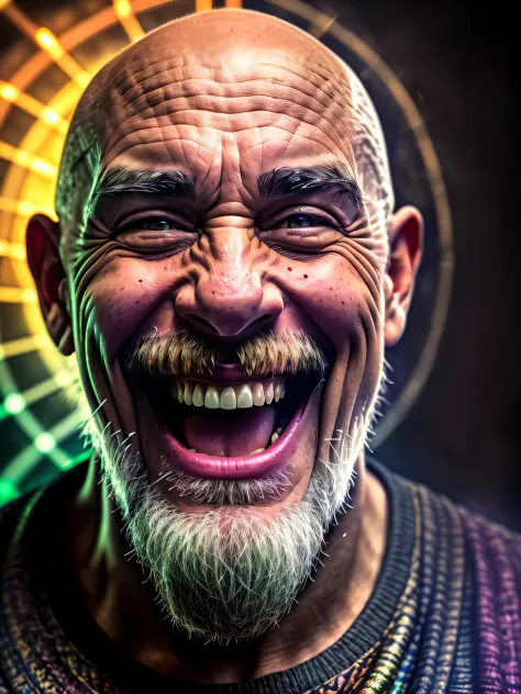 a portrait of a laughing, toxic, muscle, god, elder, (hdr:1.28), bald, hyperdetailed, cinematic, warm lights, intricate details,...