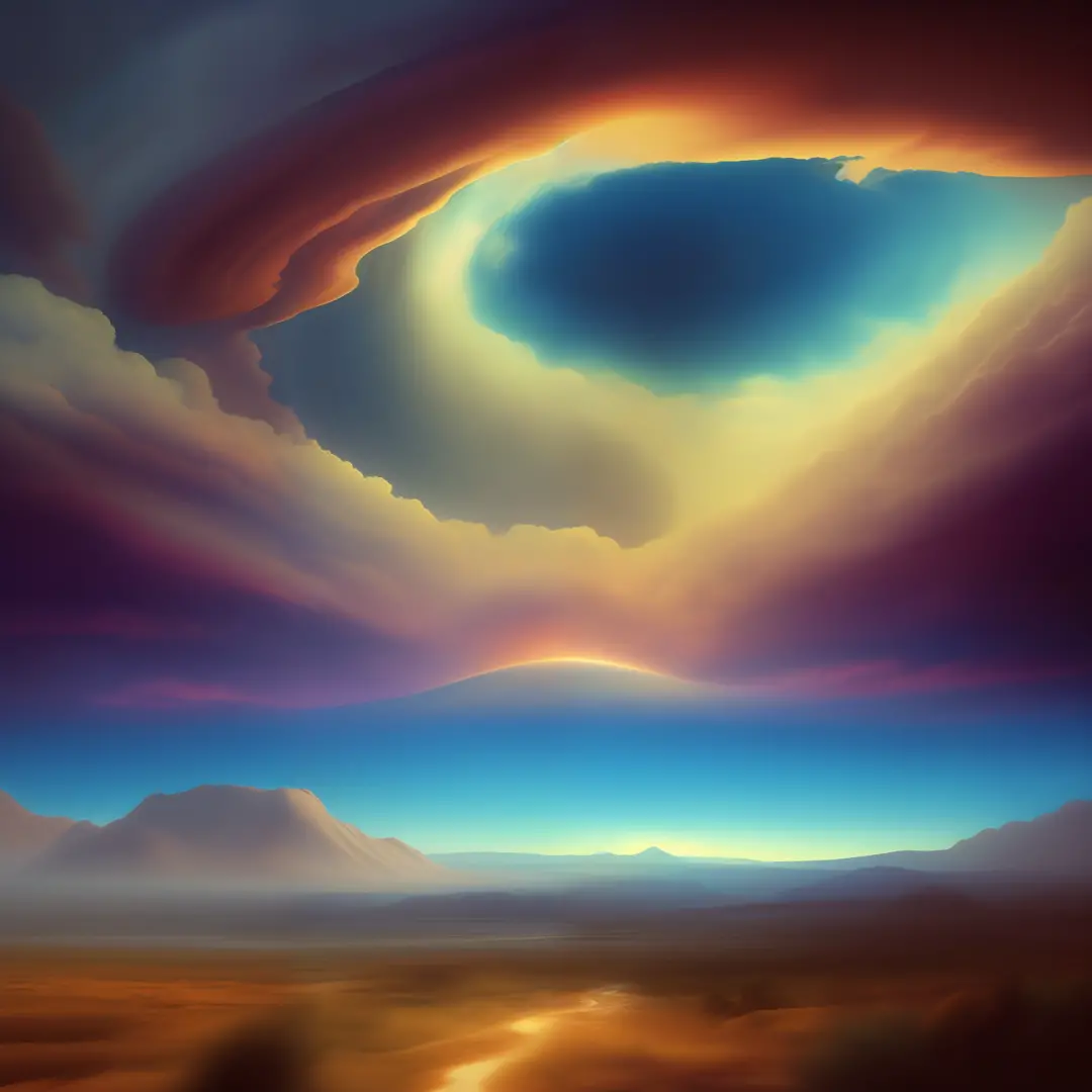 illustration of jupiter's clouds, alien landscape and vegetation, epic scene, intrincado, psicodelic, lovecraft