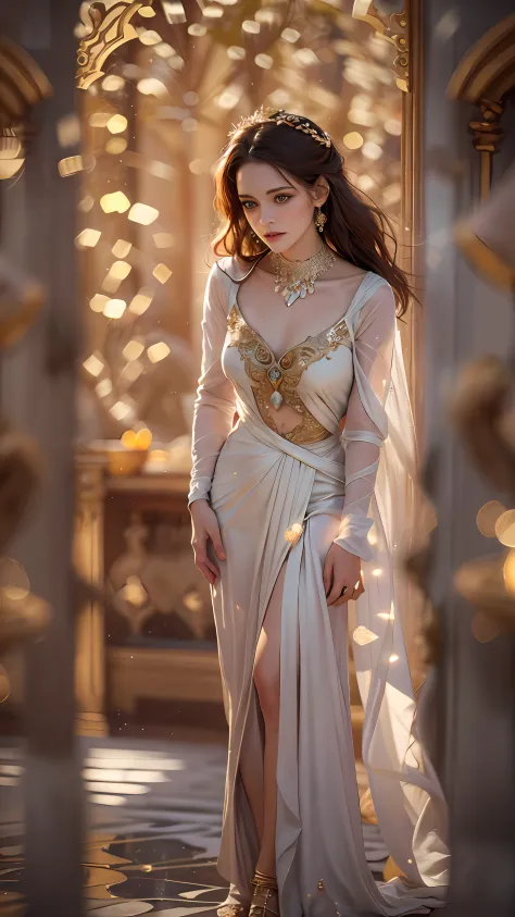 Best Quality, 巨作,1girl, Kristen Stewart , The perfect Arab dress, hair decoration, necklac, jewelry, beautifull face, Full body,...