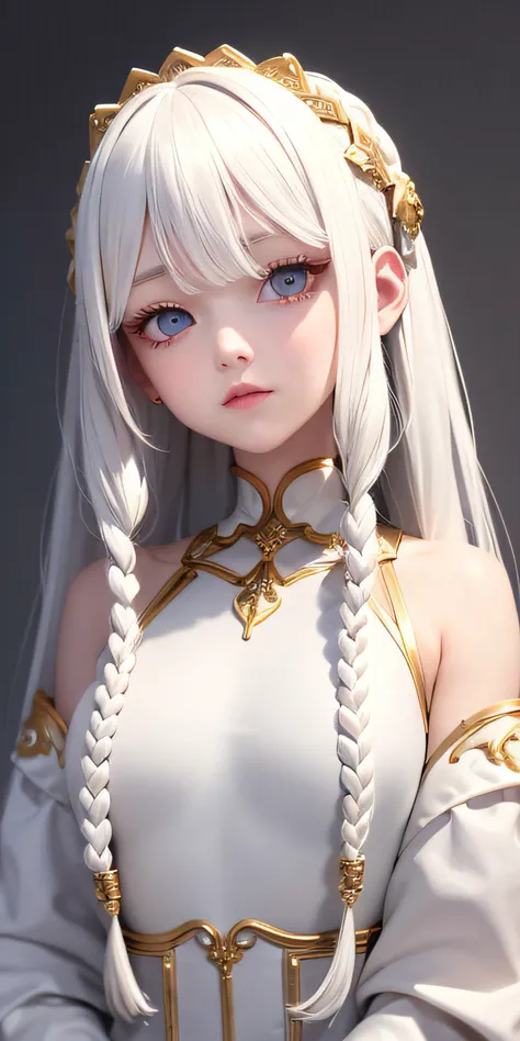 best quality, masterpiece,white hair, gold eyes,white clothes - SeaArt AI