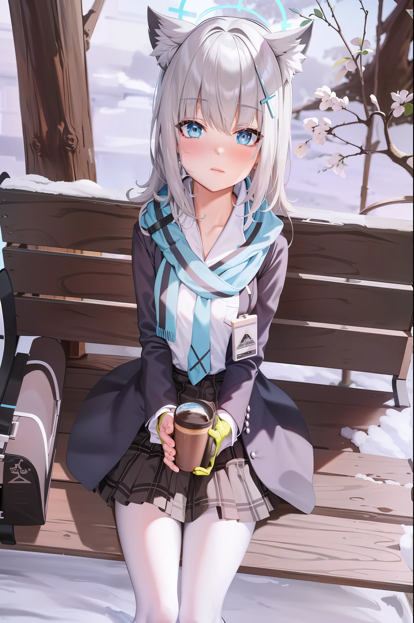 anime girl sitting on a bench with a cup of coffee, Cute anime girl, anime moe art style, Beautiful Anime High School Girls, from girls frontline, anime visual of a cute girl, style of anime4 K, Beautiful anime girl, (Anime girl), up of young anime girl, pretty anime girl, An anime girl, girls frontline style, anime best girl, Anime girl